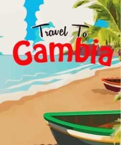 Travel To Gambia Poster Diamond Painting