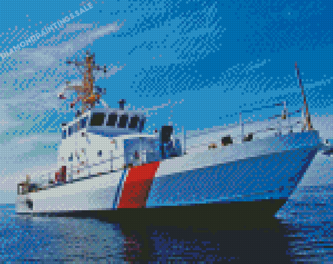 United States Coast Guard Boat Diamond Paintings