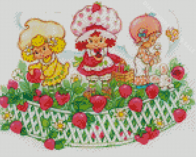 Vintage Strawberry Shortcake Diamond Paintings