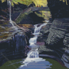 Watkins Glen State Park New York Poster Diamond Paintings