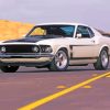 White 1969 Ford Mustang Fastback Diamond Painting