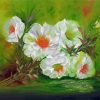 White Musk Rose Plants Diamond Painting