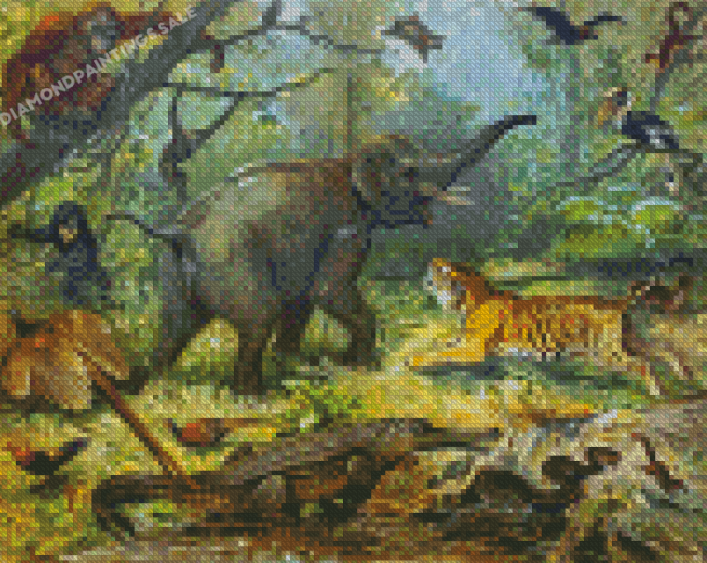 Wild Vintage Animals Diamond Paintings