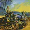 Ww2 Tank Art Diamond Paintings