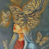 Aesthetic Girl With Butterfly Diamond Paintings