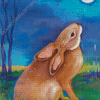 Aesthetic Moon Hare Diamond Paintings