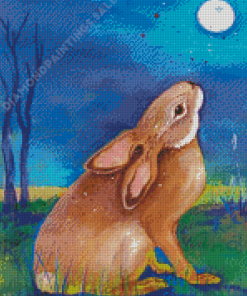 Aesthetic Moon Hare Diamond Paintings