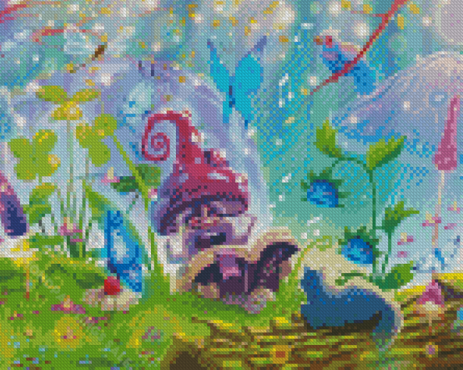 Aesthetic Mushroom Forest Diamond Painting