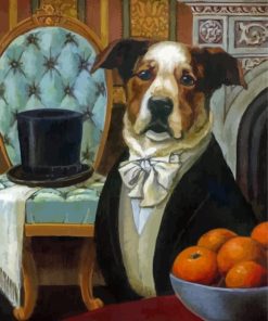 Aesthetic Victorian Dog Diamond Painting