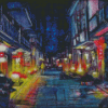 Aesthetic Asian Night Street Diamond Paintings