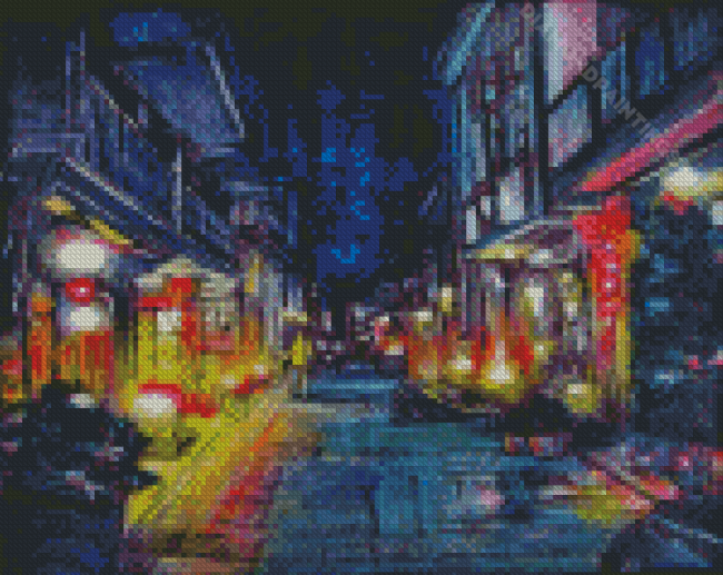 Aesthetic Asian Night Street Diamond Paintings