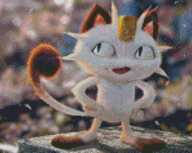 Aesthetic Meowth Diamond Paintings