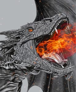 Angry Dragon Last Fire Diamond Painting