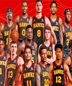 Atlanta Hawks Basketball Team Diamond Painting
