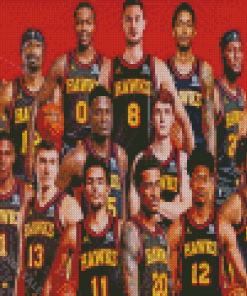Atlanta Hawks Basketball Team Diamond Paintings