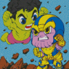 Baby Hulk vs Baby Thanos Diamond Paintings