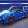 Blue Porsche Targa Diamond Painting