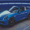 Blue Porsche Targa Diamond Paintings