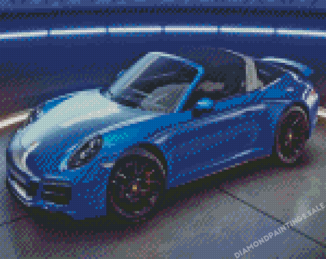 Blue Porsche Targa Diamond Paintings