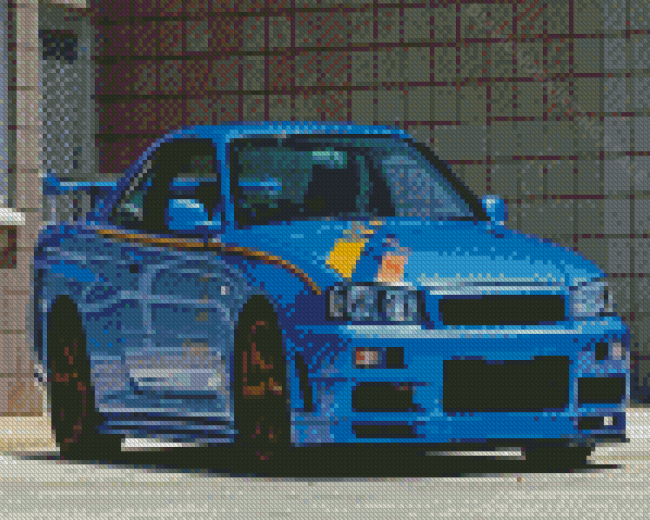 Blue Skyline GTR Diamond Paintings