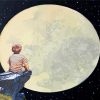 Boy Watching Moon Diamond Painting