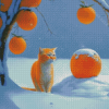 Cat And Oranges Diamond Paintings