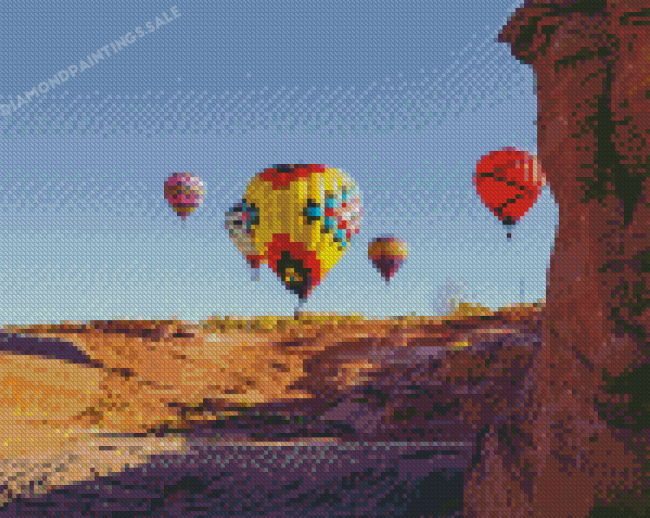 Colorful Balloons Canyon Diamond Paintings