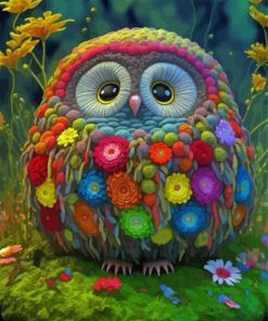 Floral Owl Diamond Painting