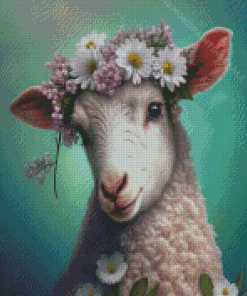 Floral Sheep Diamond Paintings