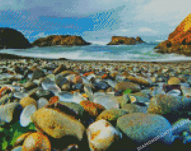 Glass Beach Fort Bragg California Diamond Paintings