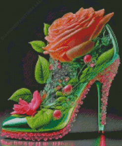 Green High Heel Diamond Paintings