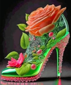 Green High Heel Diamond Painting