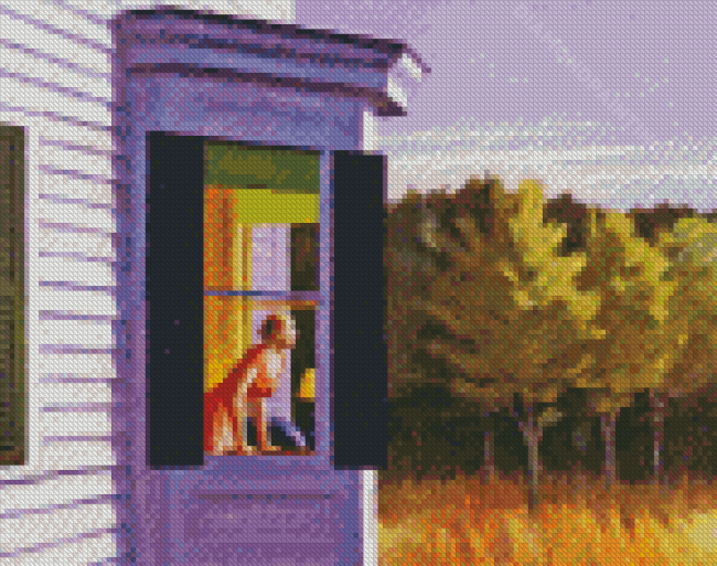 Woman Looking Out The Window Diamond Paintings