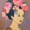 Lady With Flower Hair Diamond Painting
