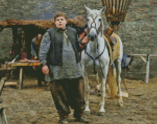 Little Hodor With Horse Diamond Paintings