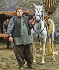 Little Hodor With Horse Diamond Painting