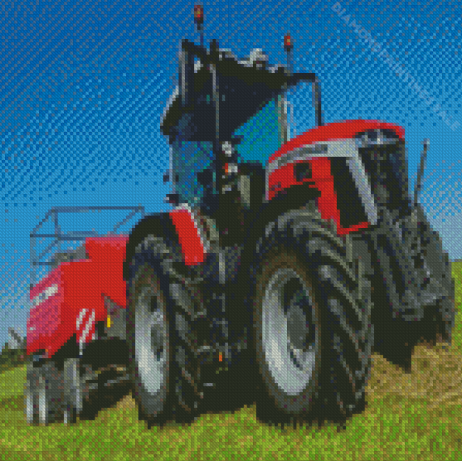 Massey Ferguson Tractor In Farm Diamond Paintings