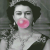 Monochrome Queen Blowing Bubble Diamond Paintings