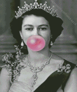 Monochrome Queen Blowing Bubble Diamond Paintings