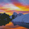 Mount Himalayas At Sunset Diamond Paintings
