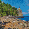 North Shore Minnesota Lighthouse View Diamond Paintings