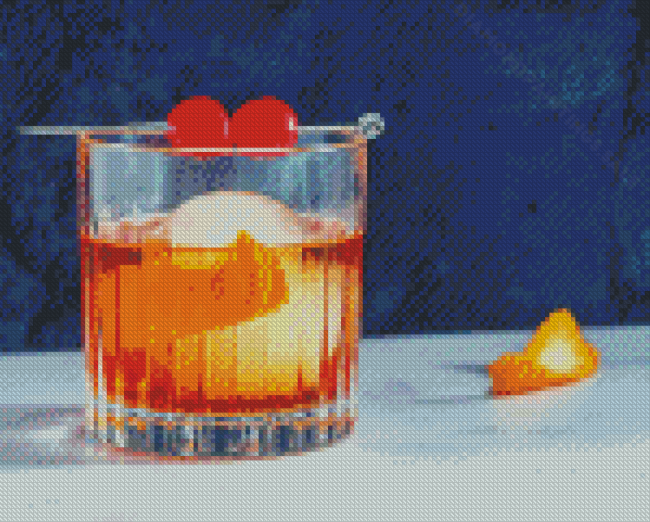 Old Fashioned Cocktail Diamond Paintings