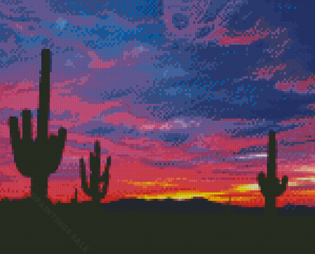 Purple Sunset Arizona Diamond Paintings