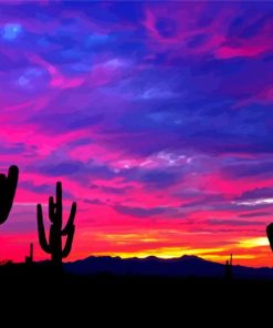 Purple Sunset Arizona Diamond Painting