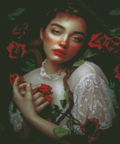 Queen Of Red Roses Diamond Paintings