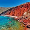 Red Beach Landscape Diamond Paintings