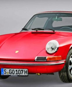 Red Porsche Targa Car Diamond Painting