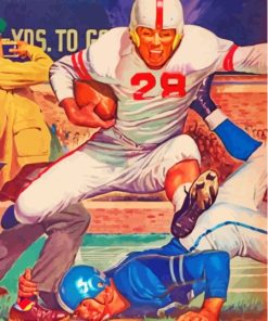 Vintage Football Art Diamond Painting