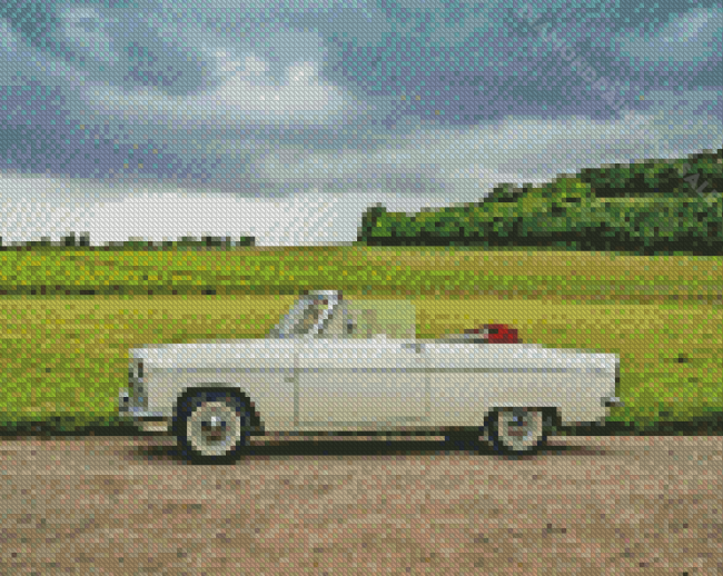 White Ford Zephyr Diamond Paintings