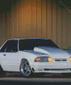 White Mustang Fox Body Diamond Paintings